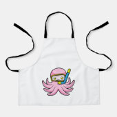 Oktopus beim Tauchen mit Schnorchel & Schwimmbrill Schürze (Vorderseite)