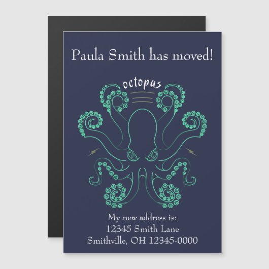 Oktopus Cephalopod Tentakel Magneteinladung (Vorne/Hinten)