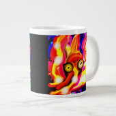 Oktopus cool Art Zwei-Tone-Kaffee-Tasse Jumbo-Tasse (Vorderseite Rechts)