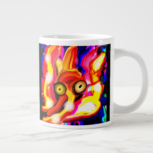 Oktopus cool Art Zwei-Tone-Kaffee-Tasse Jumbo-Tasse (Rechts)