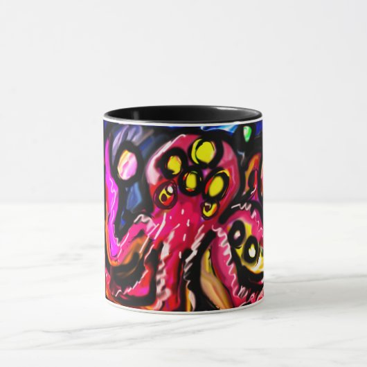 Oktopus-coole Kunst Tasse (Zentrum)