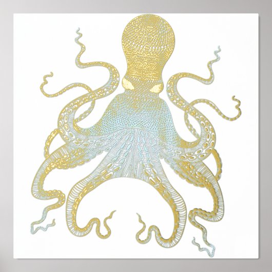 Oktopus Dekor Foliendrucke (Vorderseite)