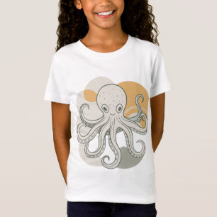Oktopus des Cartoon. Oktopus T-Shirt