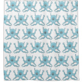 Oktopus Design Duschvorhang (Vorderseite)