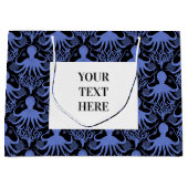 Oktopus (dunkler Hintergrund) Große Geschenktüte (Vorderseite)