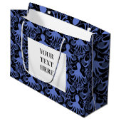 Oktopus (dunkler Hintergrund) Große Geschenktüte (Vorderseite Schrägansicht)