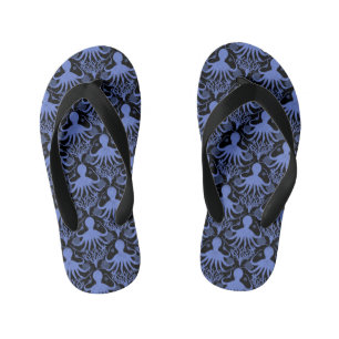Oktopus (dunkler Hintergrund) Kinderbadesandalen