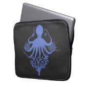 Oktopus (dunkler Hintergrund) Laptopschutzhülle (Vorderseite Links)