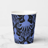 Oktopus (dunkler Hintergrund) Pappbecher (Links)