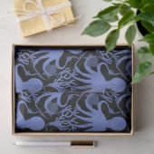 Oktopus (dunkler Hintergrund) Seidenpapier (Geschenk)