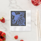 Oktopus (dunkler Hintergrund) Serviette (Beispiel)