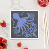 Oktopus (dunkler Hintergrund) Serviette (Beispiel)