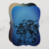 Oktopus  einladung (Vorne/Hinten)