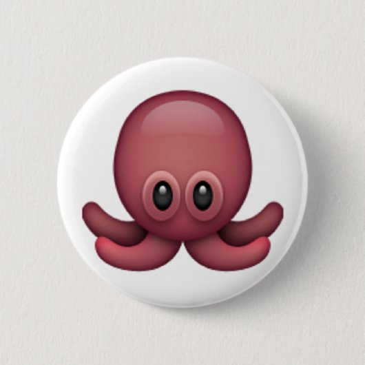 Oktopus - Emoji Button (Vorderseite)