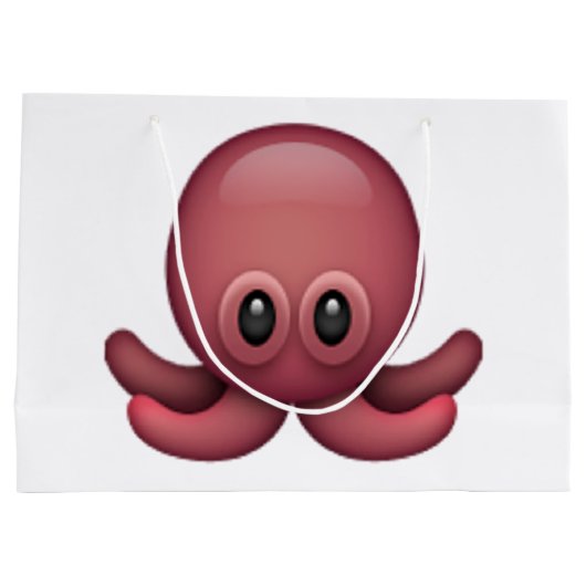 Oktopus - Emoji Große Geschenktüte (Rückseite)