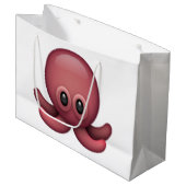 Oktopus - Emoji Große Geschenktüte (Vorderseite Schrägansicht)