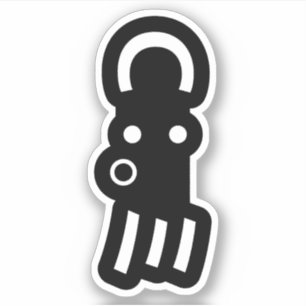 Oktopus Emoticon Japanischer Kaomoji Aufkleber