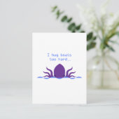 Oktopus Feiertagspostkarte (Stehend Vorderseite)