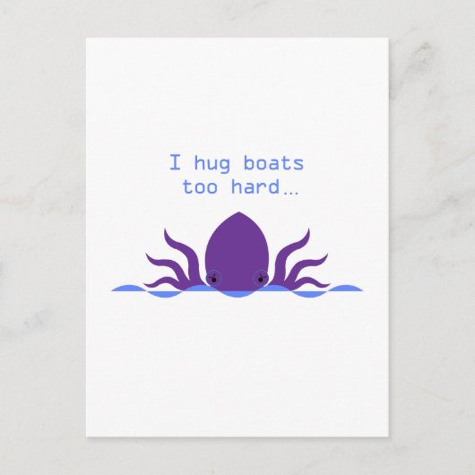 Oktopus Feiertagspostkarte (Vorderseite)