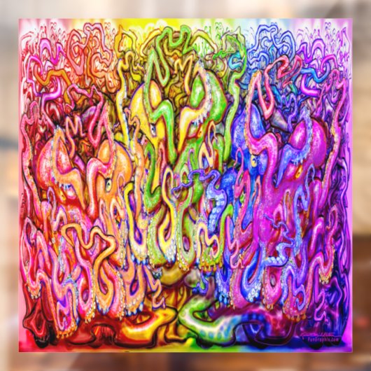 Oktopus Fensterklammer Fensteraufkleber (Blatt 2)