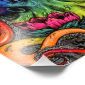 Oktopus Fotodruck (Ecke)