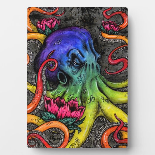 Oktopus Fotoplatte (Vorderseite)