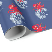 Oktopus Geschenkpapier (Rolleneckpunkt)