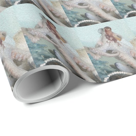 Oktopus Geschenkpapier (Rolleneckpunkt)
