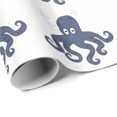 Oktopus Geschenkpapier (Rolleneckpunkt)