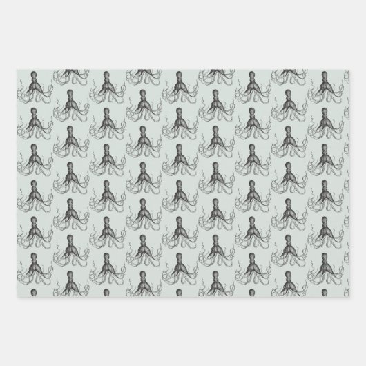 Oktopus Geschenkpapier Set (Vorderseite 2)