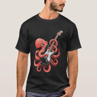 Oktopus Gitarrist Gitarre Musiker Biologe Ozean T-Shirt