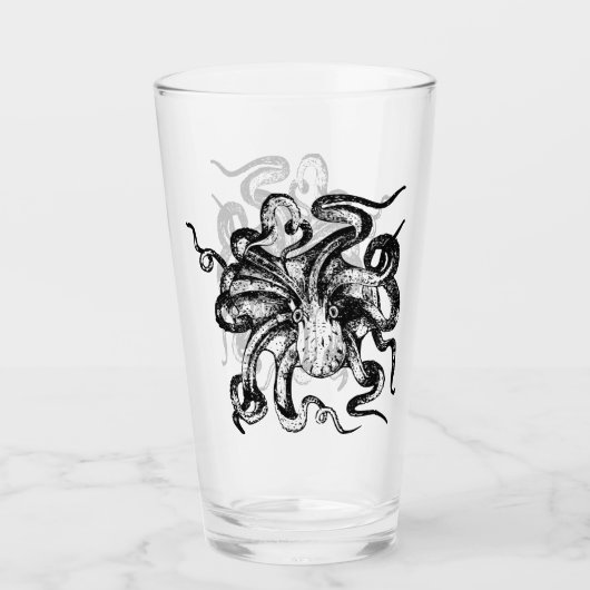 Oktopus Glas (Vorderseite)