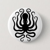Oktopus, griechisches Reliefdesign Button (Vorderseite)