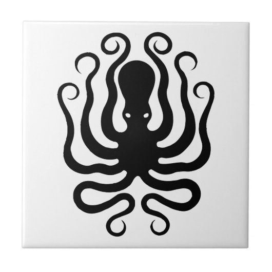 Oktopus, griechisches Reliefdesign Fliese (Vorderseite)