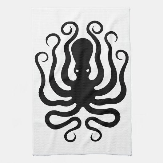 Oktopus, griechisches Reliefdesign Handtuch (Vertikal)