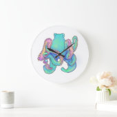 Oktopus Große Wanduhr (Zuhause)
