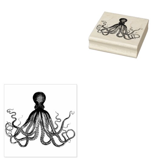 Oktopus Gummistempel (Stempel)