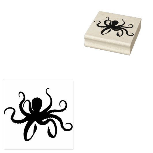 Oktopus Gummistempel (Stempel)