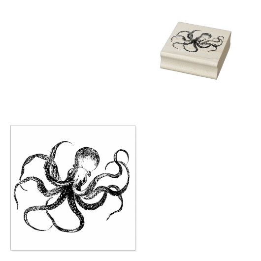 Oktopus Gummistempel (Stempel)