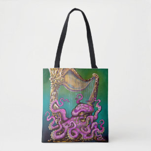 Oktopus Harp Tote Bag Tasche