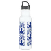 Oktopus (heller Hintergrund) Edelstahlflasche (Rückseite)