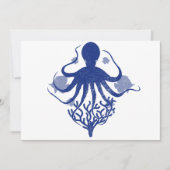 Oktopus (heller Hintergrund) Einladung (Vorderseite)