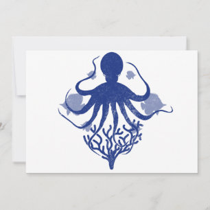 Oktopus (heller Hintergrund) Einladung