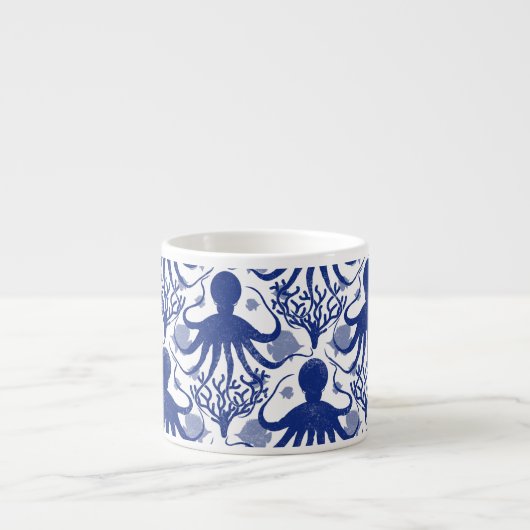Oktopus (heller Hintergrund) Espressotasse (Vorderseite)