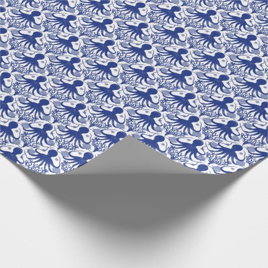 Oktopus (heller Hintergrund) Geschenkpapier (Ecke)