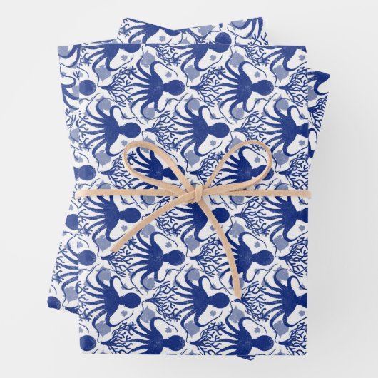 Oktopus (heller Hintergrund) Geschenkpapier Set (Beispiel)
