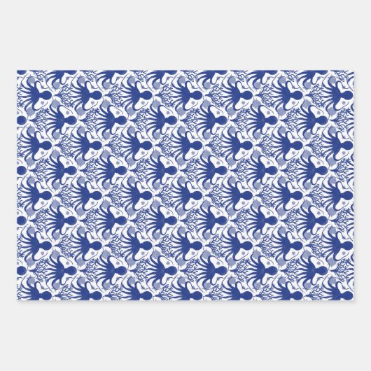 Oktopus (heller Hintergrund) Geschenkpapier Set (Vorderseite)