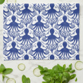 Oktopus (heller Hintergrund) Geschirrtuch (Gefaltet)