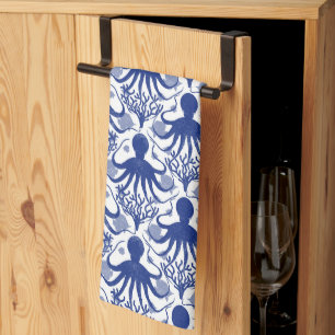 Oktopus (heller Hintergrund) Geschirrtuch