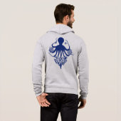 Oktopus (heller Hintergrund) Hoodie (Schwarz voll)
